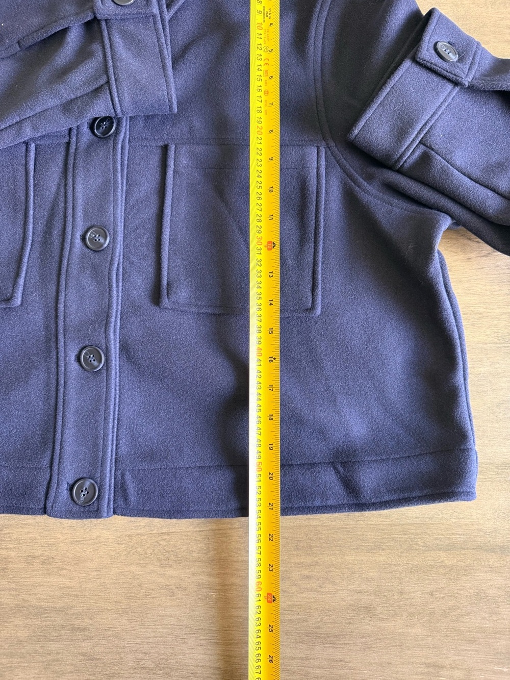 Reitmans Navy Button-Front Jacket - Picture 6 of 6
